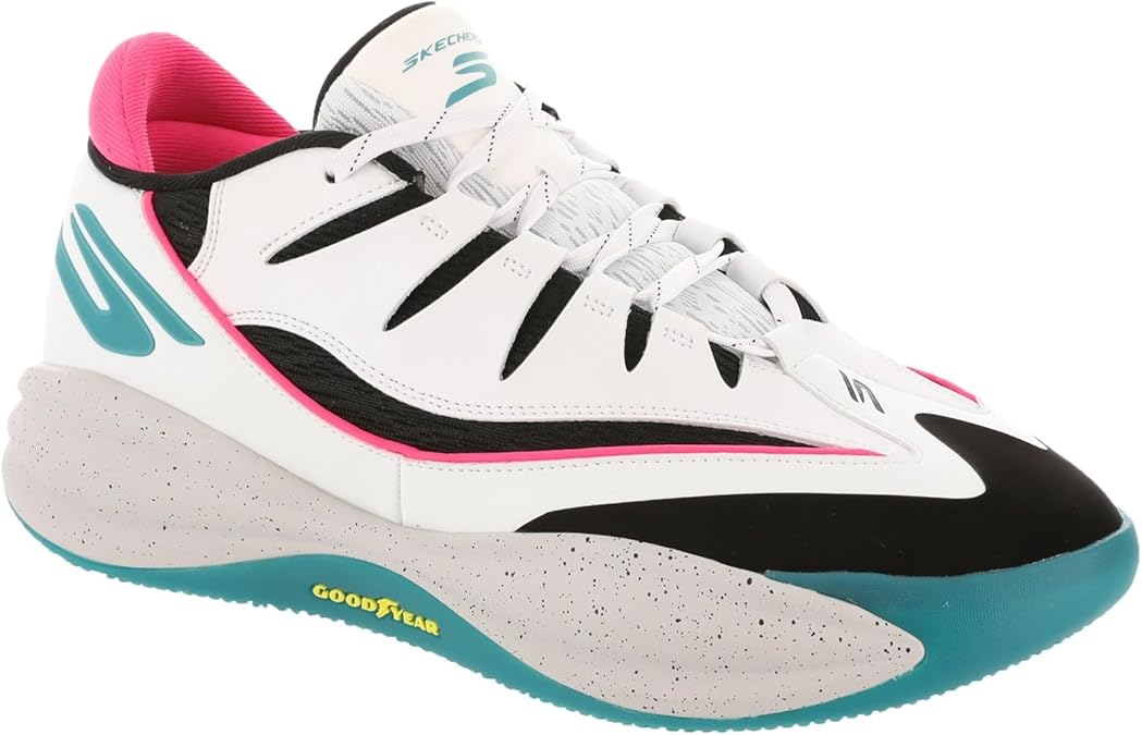 كرة السلة للرجال Skechers Performance SKX B-LITE، 13 D(M) US، أبيض-أسود-متعدد