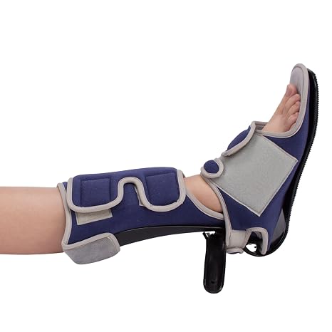 Boot Splint AFO Boot Orthopedic Foot Drop Support Brace - Smooth Liner & Heel Suspension for Pressure Relief, Plantar Flexion Control, Adjustable Fit for Either Foot, Easy Wash