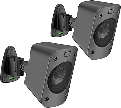 Adjustable Speaker Wall Mount for Logitech Z906 Satellite Speaker Mount - Heavy Duty Speaker Mounting Brackets for Logitech Z906 wall Mount Easy to Install, Pair