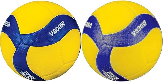 MIKASA V200W، Volleyball & V330W، Competition Club Indoor Game Volleyball، Blue / Yellow