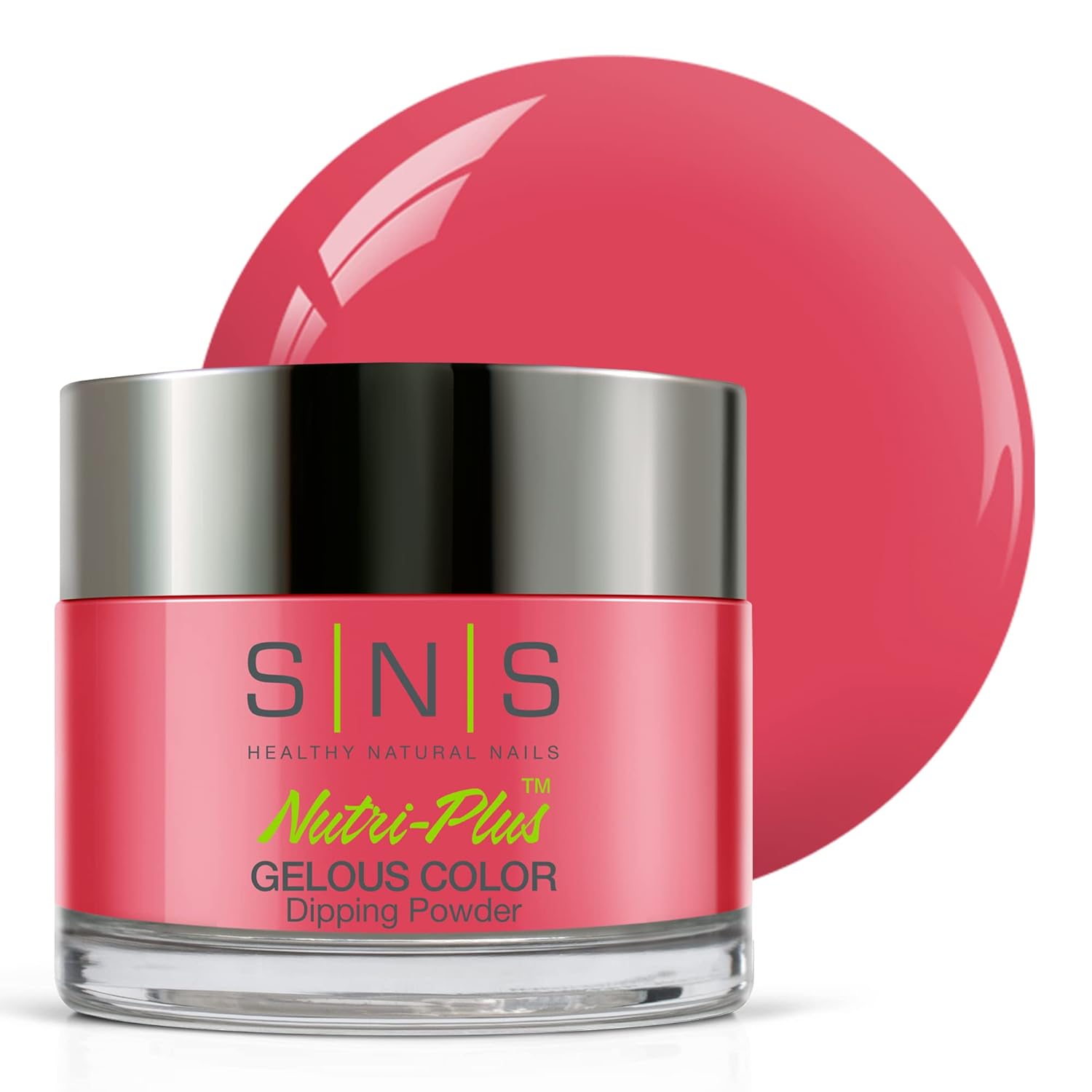 SNS Nail Dip Powder, Gelous Color Dipping Powder - Gin & Tunic PinkFuchsia Cream - Long-Lasting Acrylic Nail Color & Polish Lasts 14 Days - Low-Odor & No UV Lamp Required - 1.5 Oz