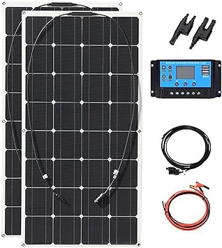 500W Solar Panel Kit,12V Polycrystalline USB Power Portable Outdoor Rechargeable Solar Cell Solar Generator for Home