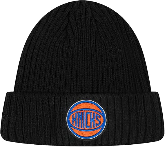 Pro Standard NBA New York Knicks Modern Originals Heavyweight Knit Beanie Unlined Cuffed Black Os