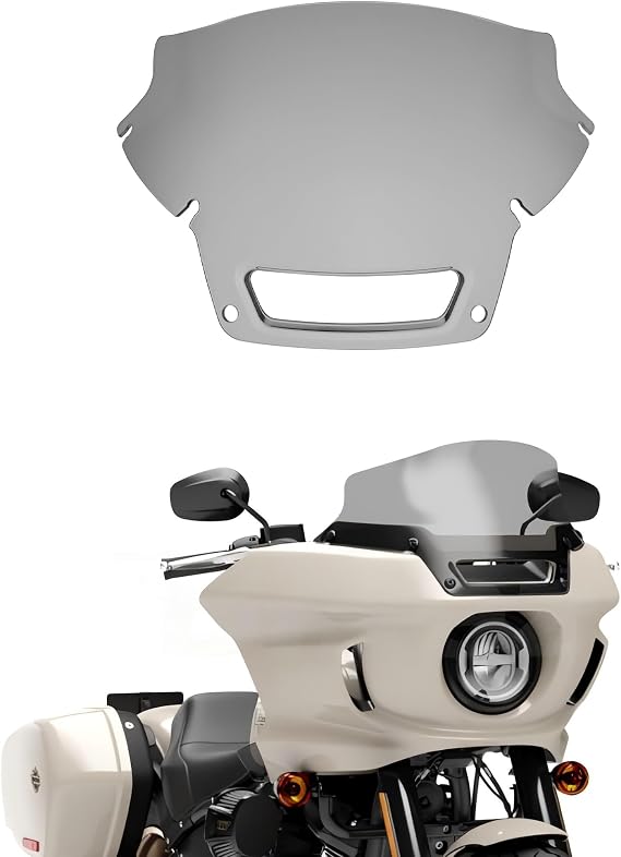 7" Motorcycle Windshield for Harley Low Rider ST FXLRST El Diablo FXRST 2022 2023 2024 Smoke Windscreen Air Deflector