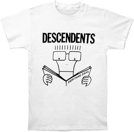 Rockabilia Descendents كل شيء للرجال تمتص ( Slimfit ) قميص ضيق مناسب باللون الأبيض