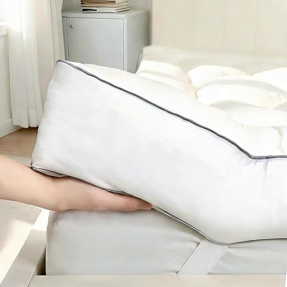 5 Inch Memory Foam Mattress Topper Queen, 2000GSM Shredded Memory Foam Pillow Top, Back Pain Relief & Plush Support, Extra Thick & Breathable, Master Bedroom Favorite