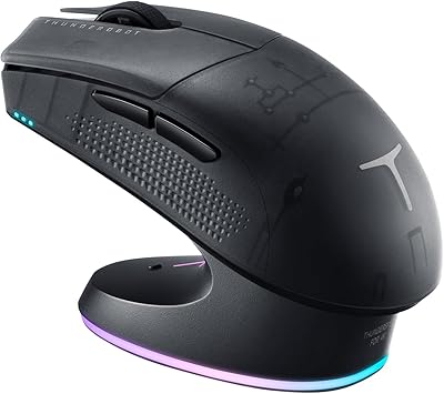 Thunderobot ML903 4K Souris Gamer Sans Fil avec Station de Charge RGB،Capteur Optique de 26 000 DPI،PAW3395،Longue Duree de Vie de la Batterie، Souris Ergonomique Sans Fil Pour PC، Mac