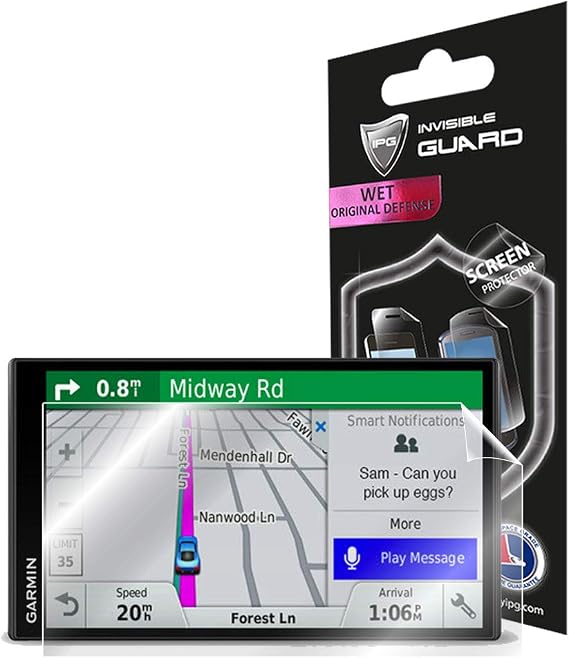 IPG ProActive for DriveSmart Display 9H Hardness Screen Protector Smooth Glass Touch Ultra Responsive High Clarity Anti Scratch Smudge & Shock Proof (HydroGel (Thin), DriveSmart 61)