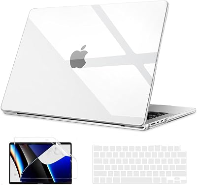 B BELK Case لأحدث MacBook Pro 16 بوصة Case 2024 2023 2022 2021 M3 A2991 M2 M1 A2780 A2485 ، شاشة حماية من الورق المقوى البلاستيك الصلب المحمي