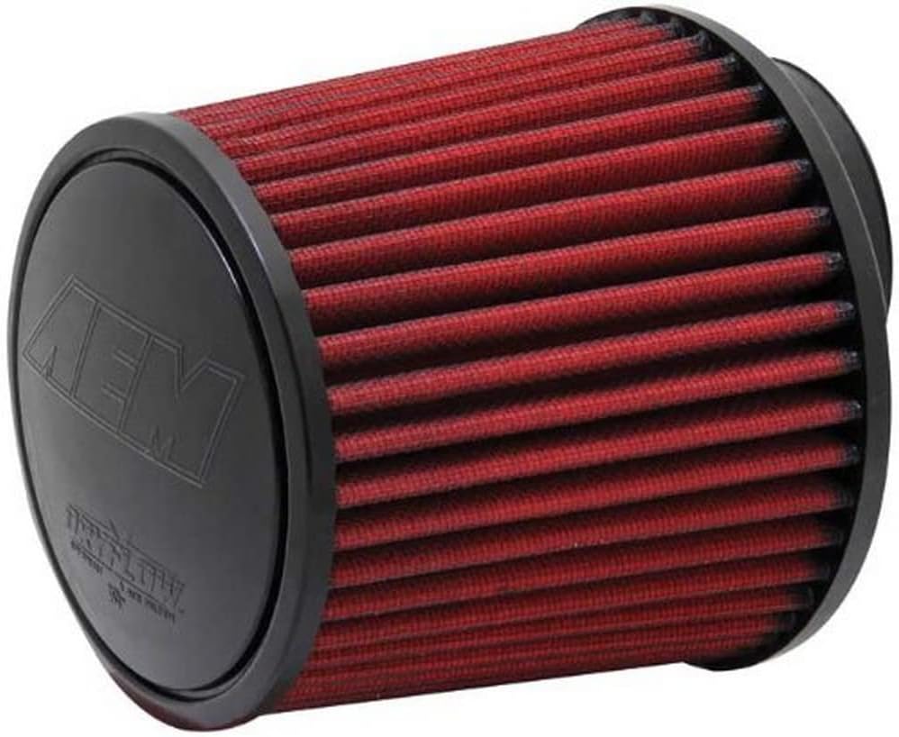 AEM 21-202DOSK Universal DryFlow Clamp-On Air Filter: Round Tapered؛ 2.75 في 70 مم معرّف شفة ؛ 5 في 127 مم ارتفاع ؛ 5.5 في 140 مم قاعدة ؛ 4.75 في 121 مم أعلى