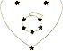 Gold Necklaces Bracelets Earring Set - 18K Gold Plated Flower Bracelet Chain,Stainless Steel Non Tarnish Floral Pendant Stud Jewelry Sets,Christmas Birthday Lucky Gift for Mom Wife Daughter Girlfriend