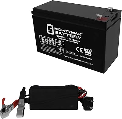 Mighty Max Battery 12V 7.2AH SLA Battery Replaces Silent Knight 6712  12V 1Amp Charger