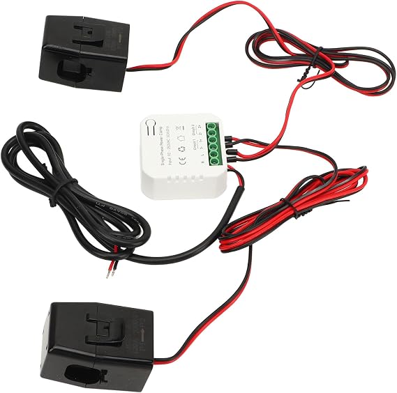 جهاز مراقبة الطاقة الذكي 2x120A CT Clamps Sensors مقياس طاقة أحادي الطور لمراقبة Tuya في الوقت الفعلي وتتبع استخدام الكهرباء ومراقبة الشبكة الشمسية 90-250 فولت تيار متردد