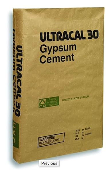 ULTRACAL 30 Gypsum Cement - Plaster - for Dot Mandala، Mold Making and Casting، Ideal for Latex Molds! يأخذ تفاصيل ممتازة (10 رطل)