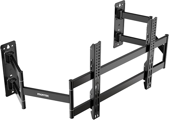 monTEK Full Motion Corner TV Wall Mount for 55-90 Inch LCD LED Flat Curved TVs, Heavy Duty TV Wall Mounts with 176lbs Weight Capacity, Dual TV Wall Arm Perfect for Corner, Bedroom, Max VESA 600x400mm