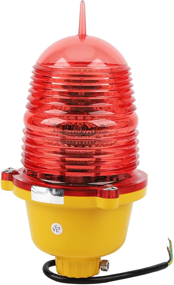 Super Bright Aviation Obstruction Light, Warning Beacon, Beacon Signal Light,Impact Resistant Warning Beacon for Marine Use, Waterproof(flash 110v)