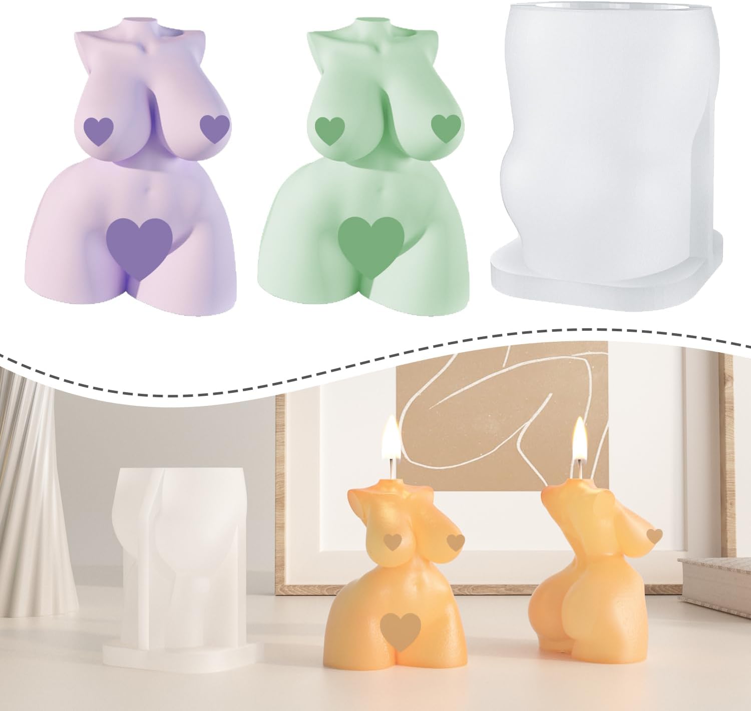 قوالب شمعة الجسم ثلاثية الأبعاد سيليكون ، قوالب ذوبان الشمع DIY ، قوالب النساء المتعرجات De Silicona para Velas ، صنع الصابون الفريد قوالب السيليكون للبالغين ، قوالب راتنج الإيبوكسي للديكور المنزلي