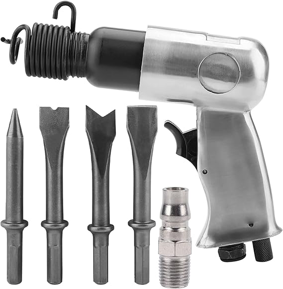 Air Hammer, Pneumatic Chisel, Powerful Handle Straiht Pneumatic Chisel for Fodry Sand in and Pre Weldin Work