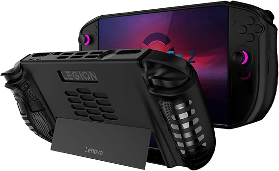 for Lenovo Legion Go 2 Silicone Grip Case,Soft Skin Silicone Full Protective Case Cover with Lenovo Legion Go 2-Black