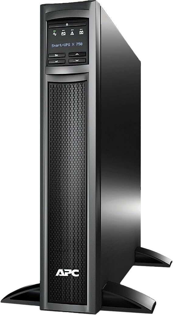 APC Smart-UPS، SMX750C 2 U رف قابل للتحويل/برج احتياطي UPS، 750 VA بطارية احتياطية التيار الكهربائي، 8 × NEMA 5-15 R، منفذ SmartConnect، SmartSlot، AVR، شاشة LCD مجمعة مع تخزين USB 16 GB