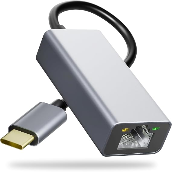 Cyberguys USB C to Ethernet Adapter, Plug and Play Ethernet Adapter, 1Gbps Gigabit RJ45 to Type-C (Thunderbolt 4/3 Compatible) Network Dongle, Compatible for MacBook Pro/Air, iPhone 16 Pro/Max, iPad
