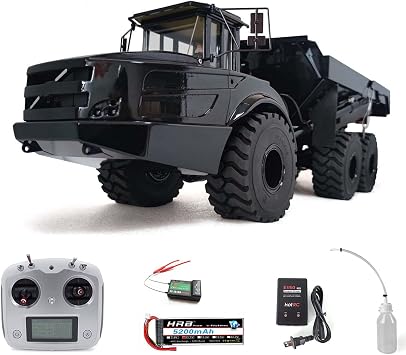 المعدن Xdrc 1/14 شاحنة مفصلية Rc الهيدروليكية 6 * 6 قلابة قلابة RTR نموذج السيارة