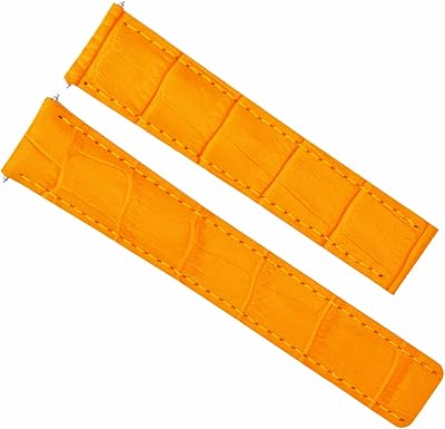 Ewatchparts 20 mm قسط الجلود ووتش الفرقة حزام نشر المشبك متوافق مع كارتييه تانك ووتش أورانج