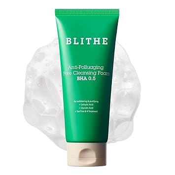 منظف BLITHE AHA BHA - منظف المسام العميق و Pore Minimizer ، مقشر للوجه ، للمسام المسدودة ، 5.07 Fl Oz