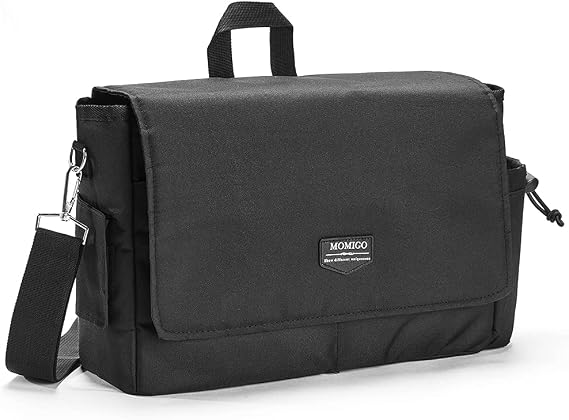 Baby Diaper Caddy Bag - Large Capacity Diaper Caddy Tote Bag Baby Stroller Bag Nursery Storage Bin for Diapers, Wipes & Toys Diaper Bag for Outdoor (Black)