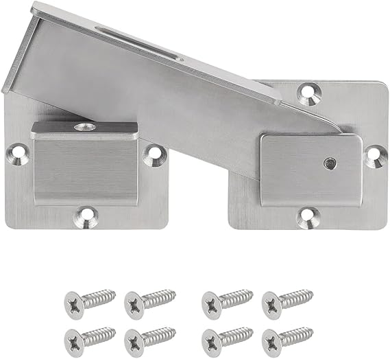 Flip Gate Latch with Padlock Hole,gate Latch for Fence, Heavy Duty Double gate Latch for Wooden Fence,Swing and Sliding Open Gate,Barn Door, Shed, Vinyl Fence, Yard