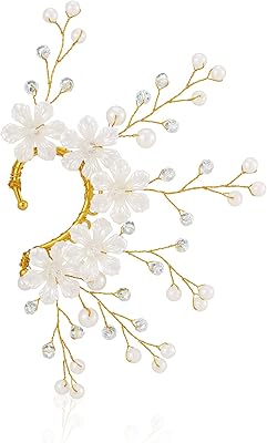 Yumikoo Handmade Elf Ear Cuff Fairy Flower القرط الأيسر الوحيد للنساء