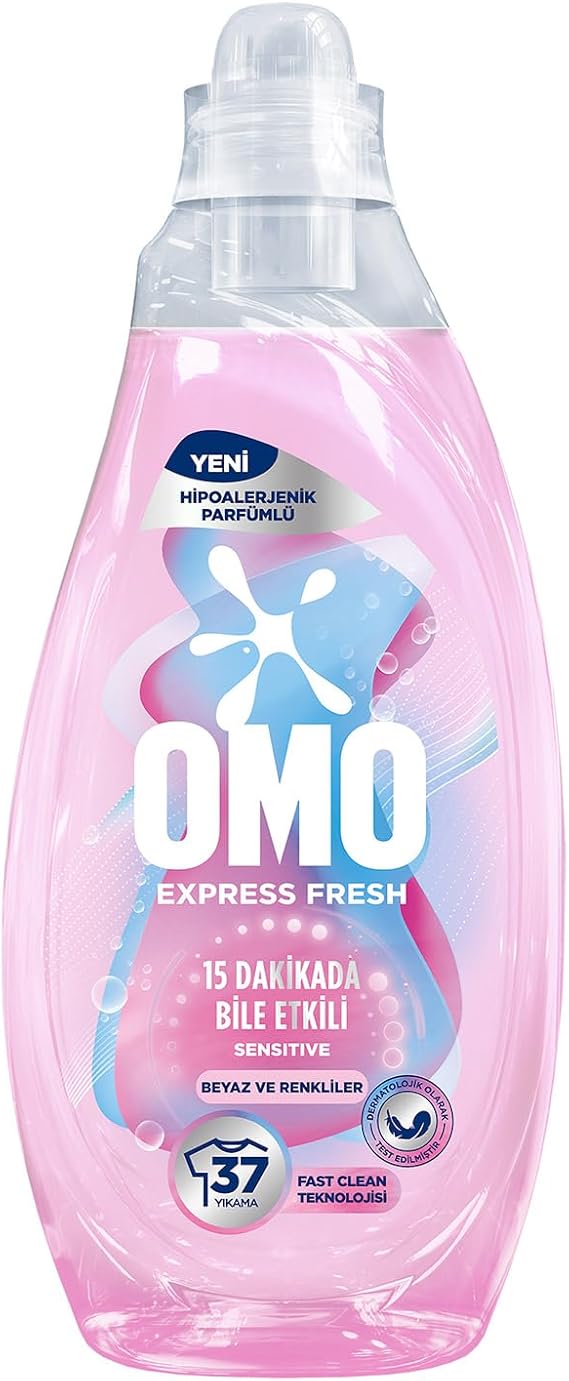 منظف الغسيل السائل OMO Express Fresh Sensitive White & Colorful 37 Wash