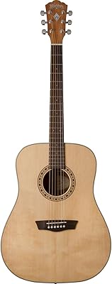 Washburn WD7S Harvest Series Solid Sitka SpruceMahogany Dreadnought Acoustic Guitar - Natural Gloss