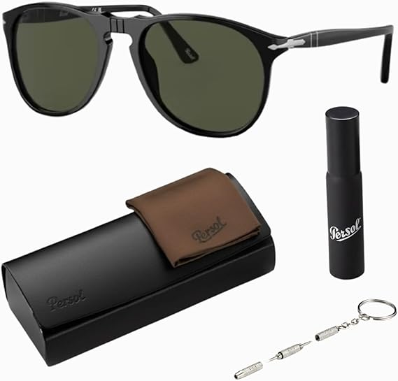 Persol PO9649S Pilot Shape Sunglasses With Official Eyewear Kit