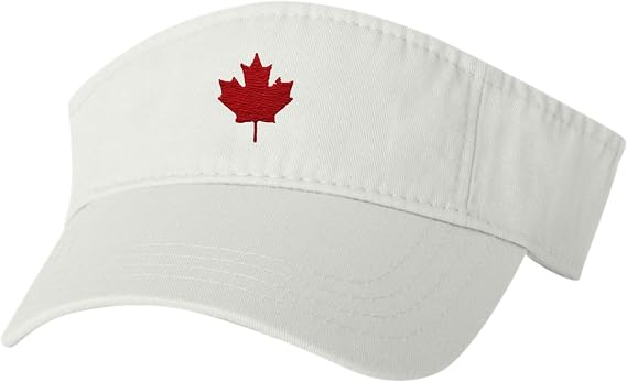 Go All Out Adult Canada Maple Leaf Embroidered Visor Dad Hat