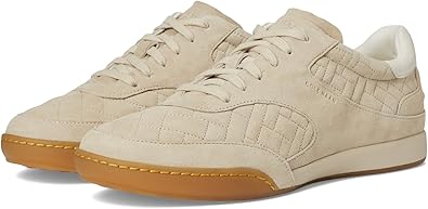 Cole Haan Women's Grandpro Jazlyn Sneakers, Light Sesame Suede/Ivory, 6.5-B US