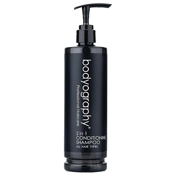 شامبو مرطب 2 في 1 من World Amenities Bodyography Pump Bottle - بلسم شعر لجميع أنواع الشعر