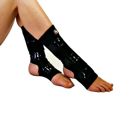 واقيات الكاحل الراقصة ذات العمود الأسود Mighty Grip مع شرائط لاصقة للإمساك بالعمود (X-Small)
