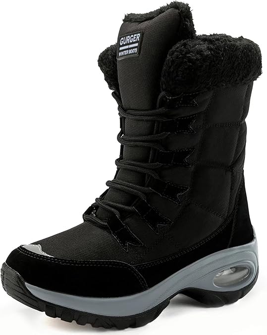 Women's Winter Boots Waterproof Lined Snow Boots Size UK 3–8