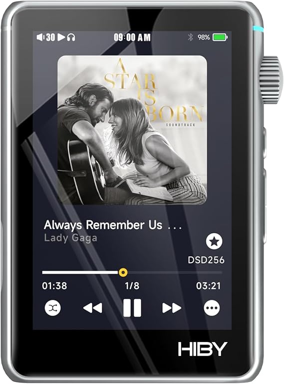 مشغل صوت عالي الدقة HiBy R3 II 2025 - شرائح DAC مزدوجة، فك تشفير MQA، مشغل Qobuz/Tidal مع بلوتوث 5.1، منافذ SE/4.4 مم BAL | سعة تخزين قابلة للتوسعة تصل إلى 2 تيرابايت
