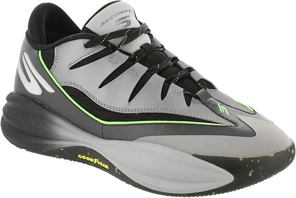 Skechers Performance SKX B-LITE Mens Basketball, 9.5 DM US, Charcoal-Black-Lime