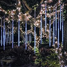 BlueFire Meteor Shower Lights, 540 LED 10-Tube 19.7" Waterproof Falling Rain Christmas Lights, Outdoor Icicle String Lights for Tree, Yard, Patio, Roof, Porch, Holiday Party Decoration (Blue)