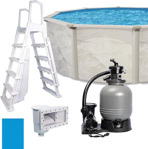 بولدر 21 & # x27 ؛ × 52 & quot؛ ATS + طقم سباحة سهل البناء فوق سطح الأرض بواسطة WaterThat