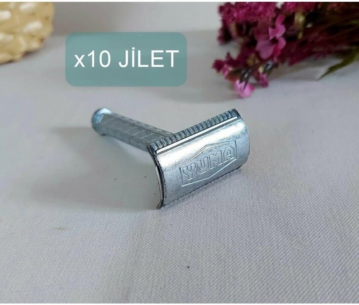 Yuma Geleneksel Tıraş Makinesi 10 Yaprak Jiletli - Nostaljik Tasarım, 7480000716935