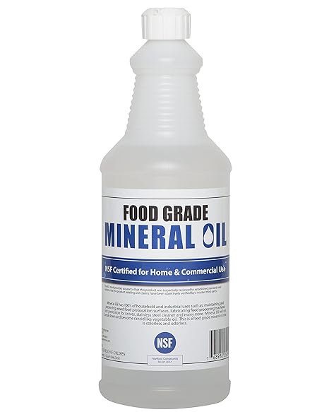 Sanco Industries Premium 100% Pure Food Grade Mineral Oil USP, 1 Quart (32 ounces), Butcher Block and Cutting Board Oil