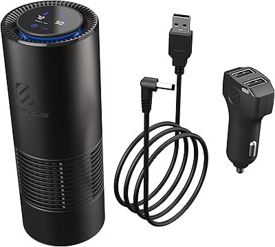 Scosche AFP-SP FrescheAIR Pro Portable HEPA Air PurifierDeodorizer ، Pet Dander ، Food and Smoke Odors ، Personal Air Freshener XL