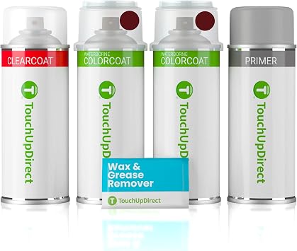 معطف ثلاثي الألوان قرمزي معدني من TouchUpDirect GFM/WA294F لسيارة شيفروليه Exact Match Touch Up Paint Aerosol - الحزمة المفضلة