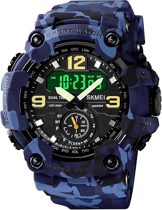 Gosasa Big Dial Digital Watch S Shock Men الجيش العسكري مشاهدة مقاومة للماء LED في الهواء الطلق ساعات رياضية