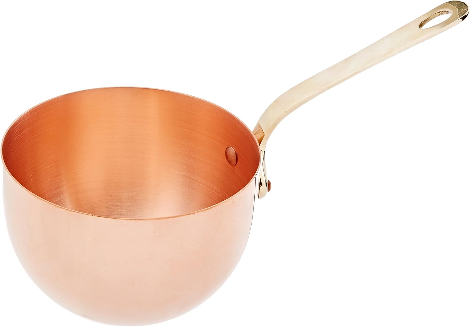 Mauviel M'Passion Copper Zabaglione Pan بمقبض نحاسي ، 1.8 قيراط ، صنع في فرنسا
