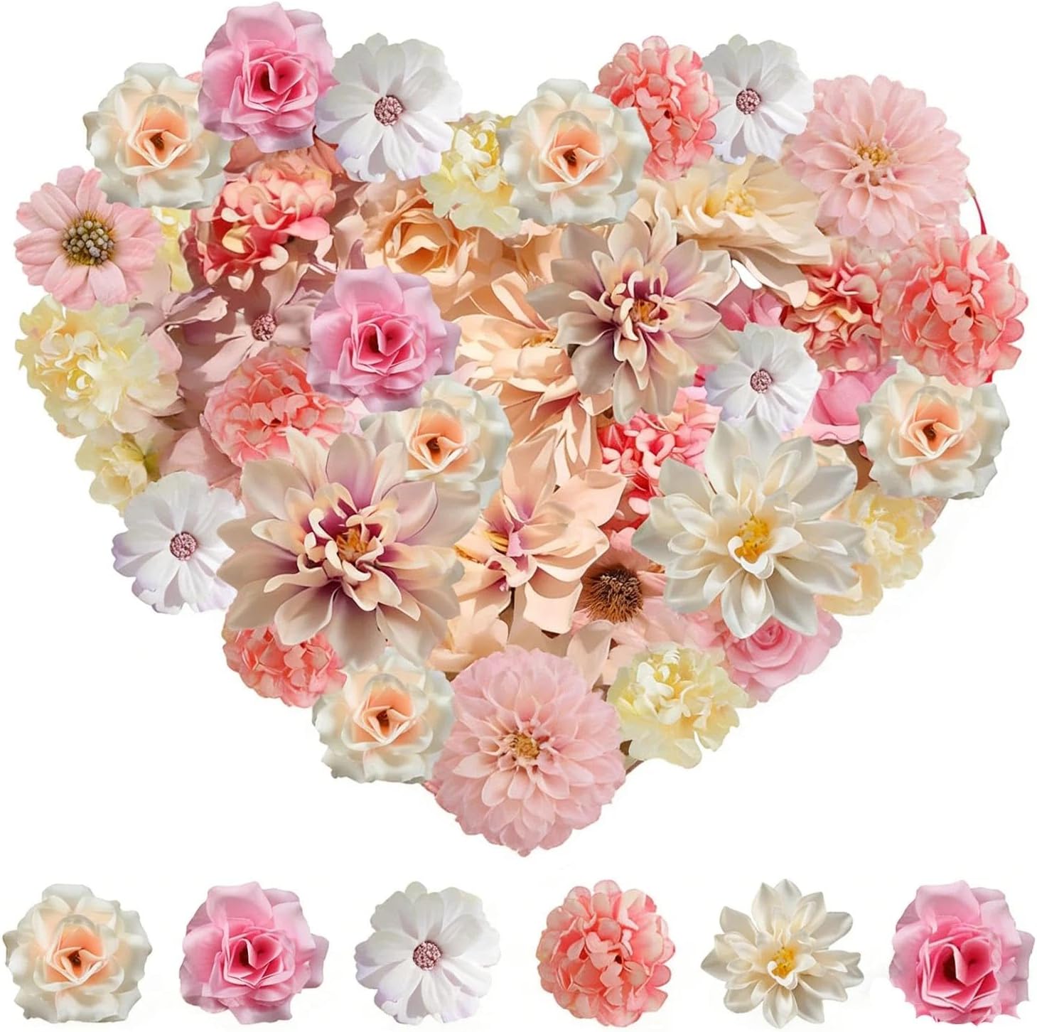 Pink Artificial Flowers Pack of 40 Artificial Flowers Home Decoration Flowers Simulation Fake Artificial Flowers Like Real Decoration Artificial Flowers for Bridal Bouquet Wedding Anniversary Decorations